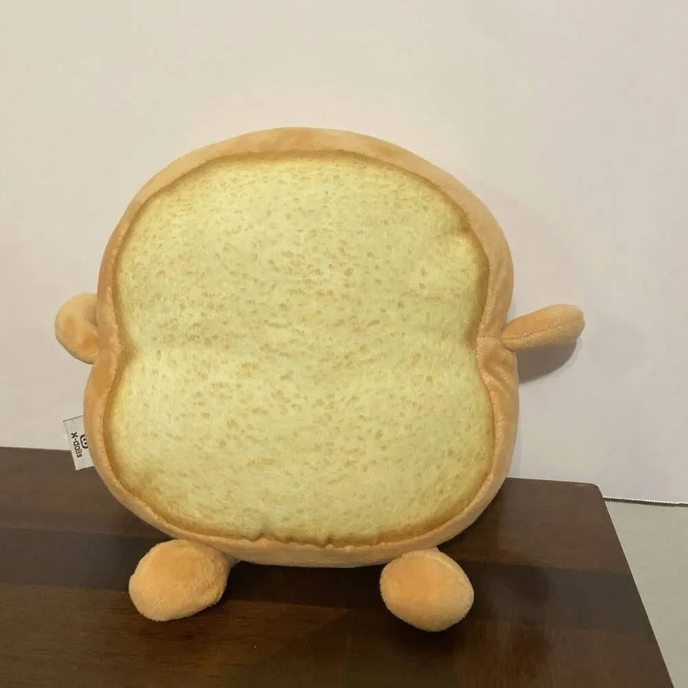 Creative Funny Toast Happy Bread Plush Toy Pillow Soft Gift Toy Home Decoration